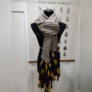 Steve MaddenWomen's Scarf Over-The-Top Rib-Knit Scarf Beige